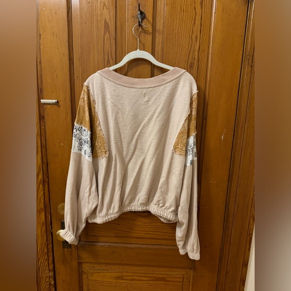 Free people movement pale pink explorer patchwork sweatshirt - Picture 7 of 9